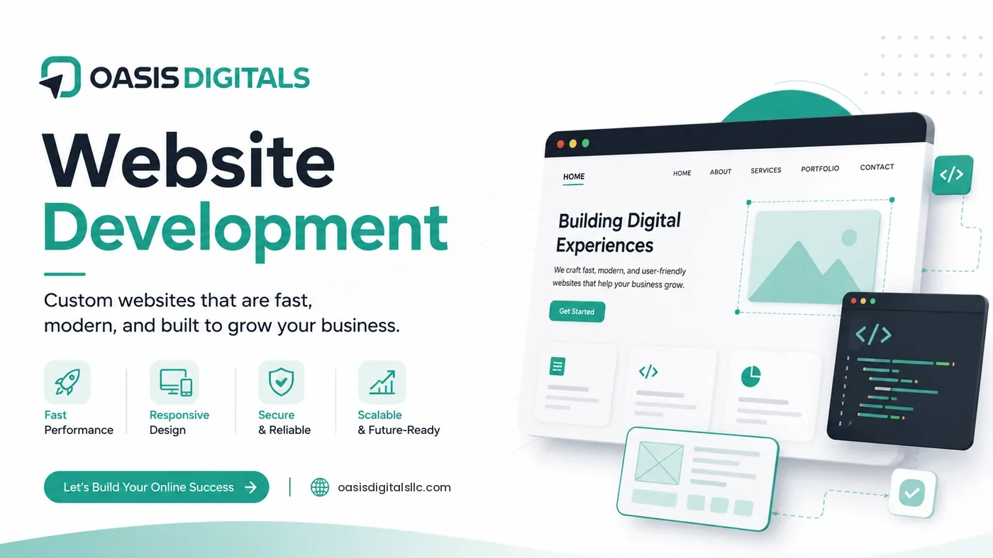 Website development work by Oasis Digitals